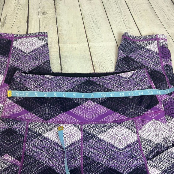 Ododos Yoga exercize Leggings  XL purple geo print Super Soft NWOT - Picture 5 of 9